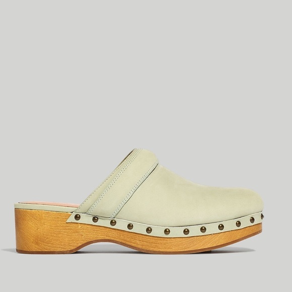 NWT! NEW IN BOX! MADEWELL CECILY CLOG NUBUCK LIGHT GREEN Forgotten Landscape 8 - Picture 3 of 14